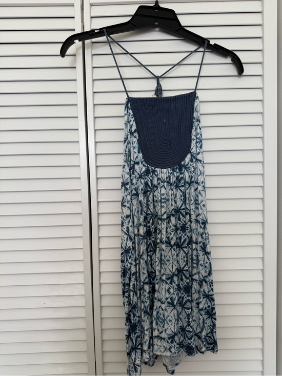 Anthropologie Tops - Anthropologie Multi Blue Halter Neck Top